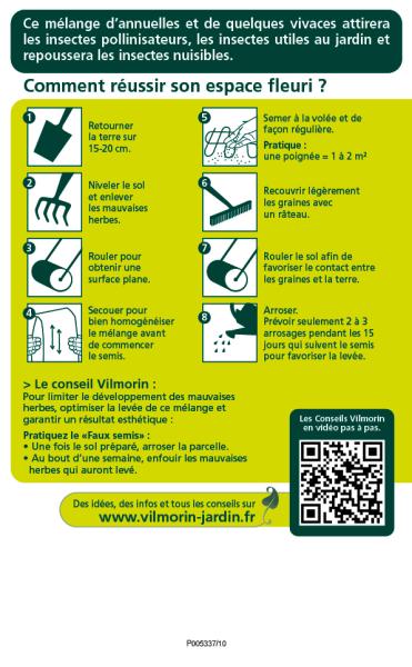 Mélanges de fleurs - Fleurs Utiles au Potager - 7 m² - Mélange de fleurs - MEDIA_PACKAGING_VERSO